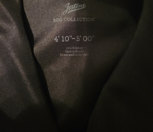 Jostens Elegant Black Graduation Gown with Yellow Accents - Picture 2 of 3